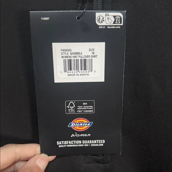 Dickies Women's {Medium} Black Smooth Fleece Quarter-Zip NWT - Picture 5 of 12